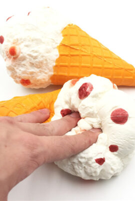 Cute Giggle Bread Ice Cream Cone Squishy Stress Relief