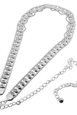 Rhinestone Crystal Shiny Charm Women Belt Waist Chain Body Necklace