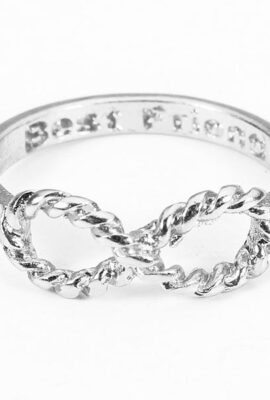 Gold Silver Plated Best Friends Words Bowknot Infinity Finger Ring