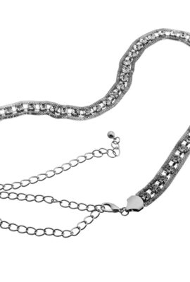 Silver Gold Rhinestone Alloy Women Waist Chain Belt Adjustable